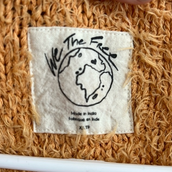 Free People We The Free Women's Theo V-Neck Sweater Goldy Yellow - Picture 5 of 10